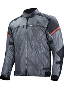 LS2 Riva, giacca tessile impermeabile , colore: Nero/Grigio Scuro/Rosso , dimensione: M