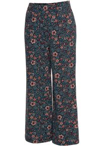 s.Oliver Dames Pyjamabroek in petrol gebloemd ,maat 32/34, Witt, 50% Katoen, 50% Viscose