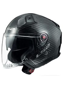 LS2 OF603 Infinity II Carbon, open face helmet , color: Black , size: S