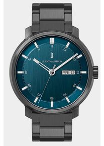 Men's Automatic Watch &ndash; Dark Silver Blue - Brushed Steel Case, Sapphire Glass, Metal Bracelet - 42h Power Reserve, 42mm , Japanese Automatic Movement