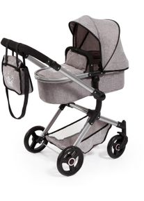 BAYER Kombi-Puppenwagen »Vario, Grau«, inkl. Wickeltasche