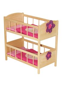 Roba , Puppenbett »Puppenetagenbett, Happy Fee« , natur/pink