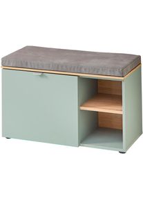 Innostyle , Schuhschrank »Bari Schuhbank inkl. Sitzkissen, BxHxT 78x50x38 cm«, (1 St.), 1 türig, 4 Fächer, Softclose, ABS Kantenschutz , schilfgrün