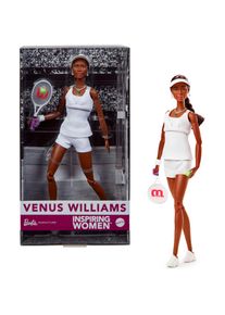 Barbie , Anziehpuppe »Inspiring Women Series, Venus Williams«, mit charakteristischer Tennis-Uniform und Schläger , weiß