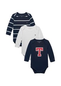 Tommy Hilfiger , Erstausstattungspaket »3 PACK BODY L/S GIFTBOX«, für Babys , Dark Night Navy , 74 , Body von Tommy Hilfiger für Babys