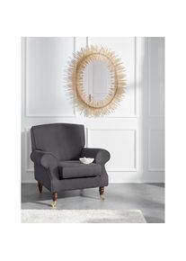 Home Affaire, Sessel &raquo;Rennes&laquo; in Samtoptik oder Baumwoll-Mix, anthrazit uni, Baumwollmix (50% Baumwolle, 50% Polyester);Samtoptik (100% Polyester), 