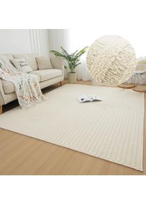 my home , Teppich »Jola Hoch-Tief-Design, Scandi-Look, Zen«, rechteckig, 10 mm Höhe, Boho, Modern, 3D, Wohnzimmer, Schlafzimmer, wasserabweisend ,...