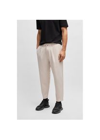 BOSS Green , Webhose »T Convert-Pleat«, mit Zugbund und Markenlabel Bundfaltenhose Anzughose Stretchhose , Open Beige284 , N-Gr , 56 -N-Gr , 56 ,...