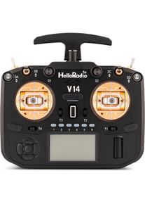 HelloRadio V14 MAX R9 OLED 2,4GHz 4in1 LBT M2 Fernsteuerung schwarz, gold