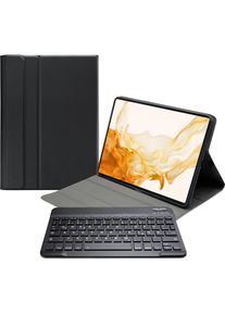 Mobilize Abnehmbare Bluetooth-Tasche (Samsung Galaxy Tab S7, Samsung Galaxy Tab S8), Tablet Tastatur, Schwarz