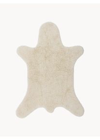 Bloomingville Mini Dywan z długim włosiem dla dzieci Bear Biały Wełna S 140 x D 200 cm (Rozmiar S)