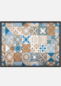 Tapis de protection mosaïque - bleu - taille 59x179 cm - bonprix