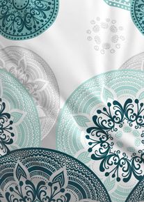 Parure de lit à motif ornemental - pétrole - taille 135x200 cm - 100% coton - bonprix