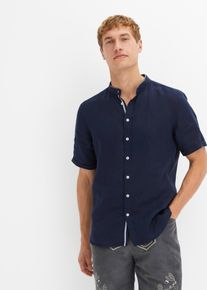 Chemise manches courtes 100% lin - bleu - taille 45/46 (XXL) - lin - bonprix