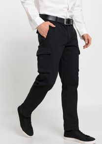 bonprix Regular Fit sztreccsnadrág tiszta pamuttal, Straight, fekete, 60