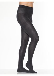 Rogo Damen Thermo-Strumpfhose in anthrazit ,Größe 34/36, Witt, 75% Baumwolle, 22% Polyamid, 3% Elasthan