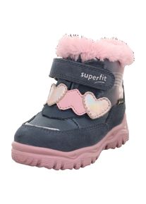 Superfit Pojkar Sn&ouml;boots 'HUSKY+' gr&aring; / aprikos / rosa Storlek 21