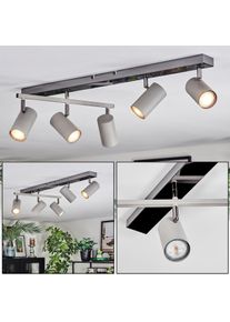 hofstein Javel Plafonnier, Spot de plafond Chrome, Gris, Noir, 5 lumières