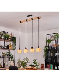 hofstein Bongal Lámparas suspendidas, Lámparas colgantes Crudo, Negro, 4 luces