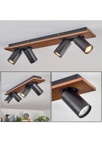 hofstein Dalan Plafones, Spot techo LED Crudo, Negro, 4 luces