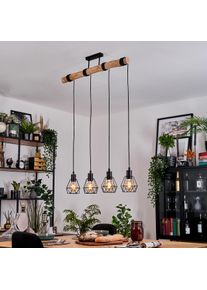 hofstein Yaak Suspension, Suspension Écru, Noir, 4 lumières