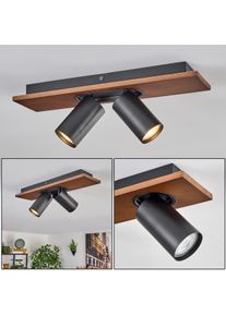 hofstein Dalan Plafones, Spot techo LED Crudo, Negro, 2 luces