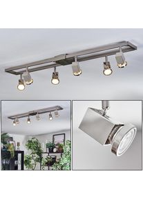 hofstein Danil Plafonnier, Spot de plafond LED Nickel mat, 6 lumières