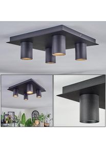 hofstein Udena Plafonnier LED Noir, 4 lumières