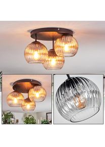 hofstein Koyoto Plafonnier, Boule lumineuse Clair, Fumé, 3 lumières