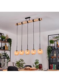 hofstein Basto Lámparas suspendidas, Lámparas colgantes Crudo, Negro, 5 luces