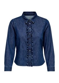 Only Kvinnor Blus 'ONLKaya' blå denim Storlek XS