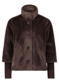 Peter Hahn Betty Barclay - Jacke aus edlem Webpelz, braun, Gr. 40, Kunstfaser