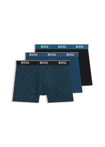 BOSS Boxershorts »Boxer Brief 3P Power Design«, (3 St.), mit 2x Uni und 1x Muster