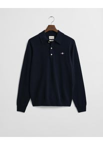 Gant Polokragenpullover »SUPERFINE LAMBSWOOL«, mit Knöpfen, regular fit, Wappenstickerei