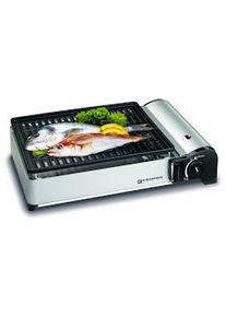 Barbacoa de gas portátil 1900W, Plancha de gas antiadherente con bolsa, Ideal camping, terraza, balcón Kemper