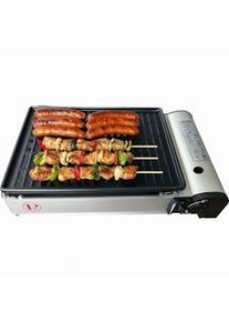 Project Parrilla de Gas Portátil 1900W Piezo Ignition + Recogedor de Grasa Extraíble y Lavable para Camping COOK160