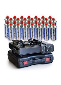 Brixo Estufa de gas de 2200W + 28 cartuchos de gas