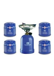 Estufa de gas 2200W Carcasa de acero + 4 cartuchos de gas Kemper de 190g
