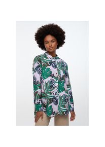 Eterna , Klassische Bluse »OVERSIZE« , grün , 36 , 36 , Steh-Kragen
