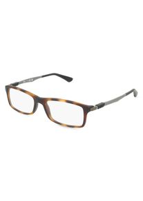 Ray-Ban RB 7017 Brille Herren | Fassung: Vollrand, Eckig, Havanna Matt