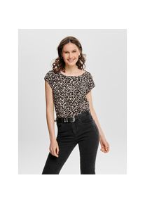Only , Shirtbluse »ONLVIC S/S AOP TOP NOOS PTM«, mit Allover Druck , Pumice Stone LEO AOP , 40 (L) , 40 (L) , Feminine Bluse von Only