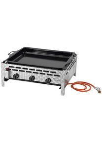 Xxxl Gastrobräter , Schwarz, Silberfarben , Metall , 52.5x29.0x64.5 cm , Piezozündung , Grills, Gasgriller