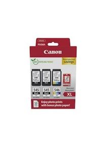 Canon Pg-545Xl/Cl-546Xl Multipack di 3 cartucce d'inchiostro originali + 50 fogli di carta fotografica - 8286B015