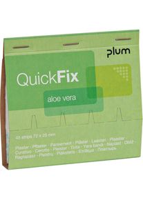 Plum, Pflaster, Pflasterstrips QuickFix Aloe Vera, Nachfüllpack f. Spender, feuchtigkeitsspendend, 6 x 45 St. (270 x)