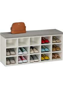 Relaxdays, Schuhschrank, Schuhbank