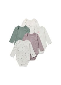 Tchibo - 5 Baby-Bodys mit Mitwachsfunktion - Baby - Gr. 98/104 - creme/print