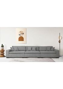 Home Affaire 3-Sitzer »Skara XXL« Lounge-Sofa XXL mit Federkern-Polsterung in grau, Größe B/H/T: 400 cm x 86 cm x 130 cm