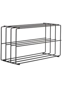 Mid.you Schuhregal , Schwarz , Metall , 73x40x28.5 cm , erweiterbar , Garderobe, Schuhaufbewahrung, Schuhregale