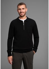 Bruno Banani Polokragenpullover, mit Reissverschluss und Brusttasche
