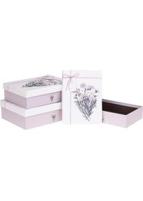 Rozette, Geschenkverpackung, Geschenkbox mit Schleife, 3-tlg. ROSETTE-Blumen (Geschenkbox, 3 x)